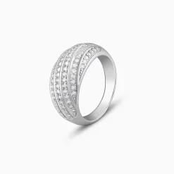 Silver Spired Dome Ring