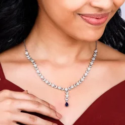 Silver Square Opulence Necklace