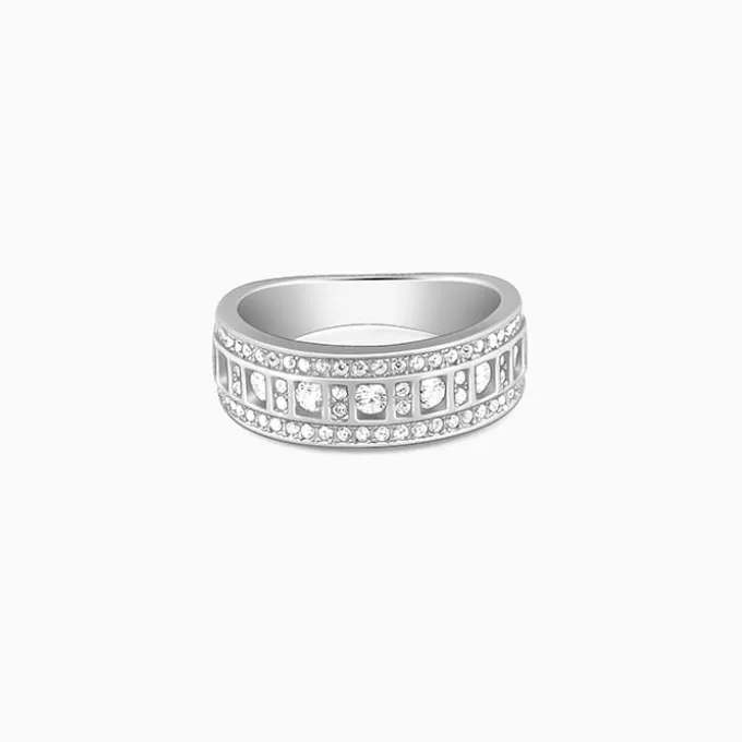 Silver Squares Ring