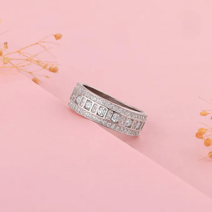 Silver Squares Ring