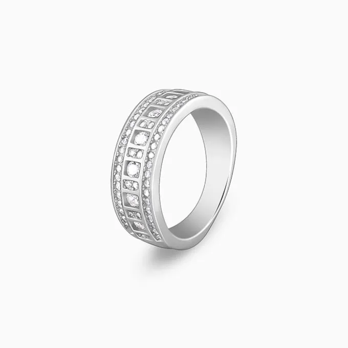 Silver Squares Ring