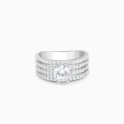 Silver Stacked Shine Ring