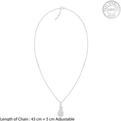 Silver Stark Beauty Pendant With Link Chain