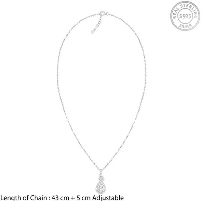 Silver Stark Beauty Pendant With Link Chain