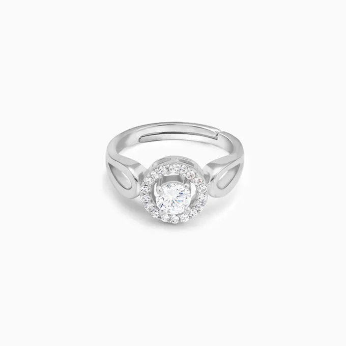 Silver Stark Flower Ring