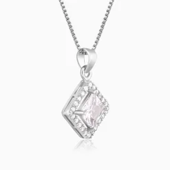 Silver Starlight Sparkle Pendant With Box Chain