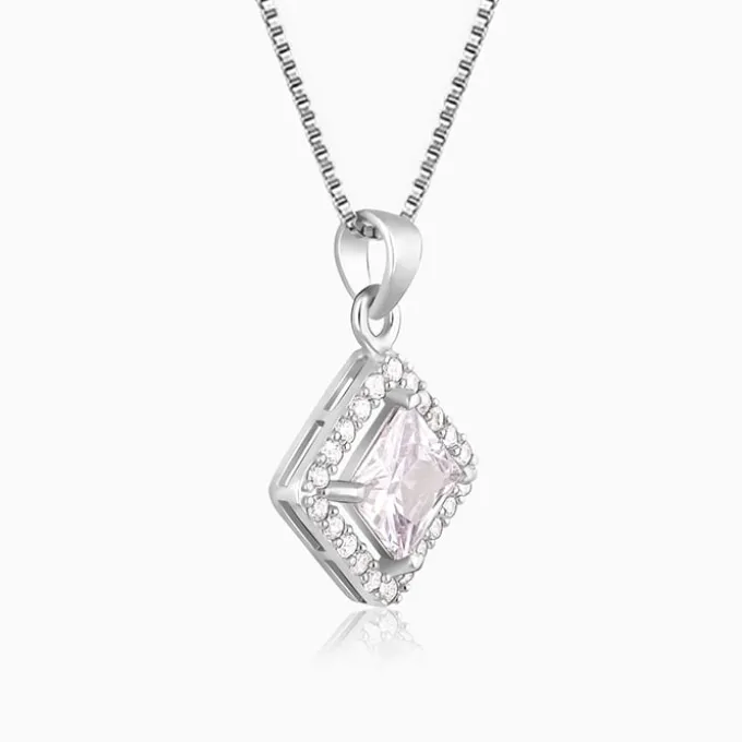Silver Starlight Sparkle Pendant With Box Chain