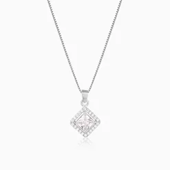 Silver Starlight Sparkle Pendant With Box Chain