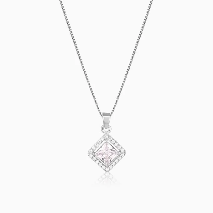 Silver Starlight Sparkle Pendant With Box Chain