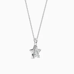 Silver Starlit Gleam Pendant with Link Chain