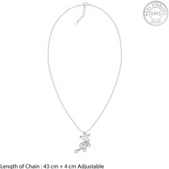 Silver Starlite Pendant With Link Chain