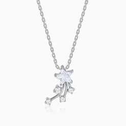 Silver Starlite Pendant With Link Chain