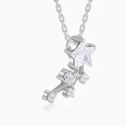 Silver Starlite Pendant With Link Chain