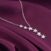 Silver Starry Drop Necklace