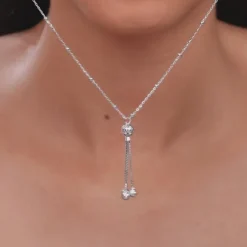 Silver Stay With Me Necklace
