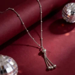 Silver Stay With Me Necklace