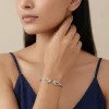 Silver Stayin' Alive Cuff Bracelet