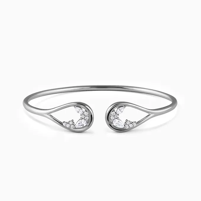 Silver Stayin' Alive Cuff Bracelet