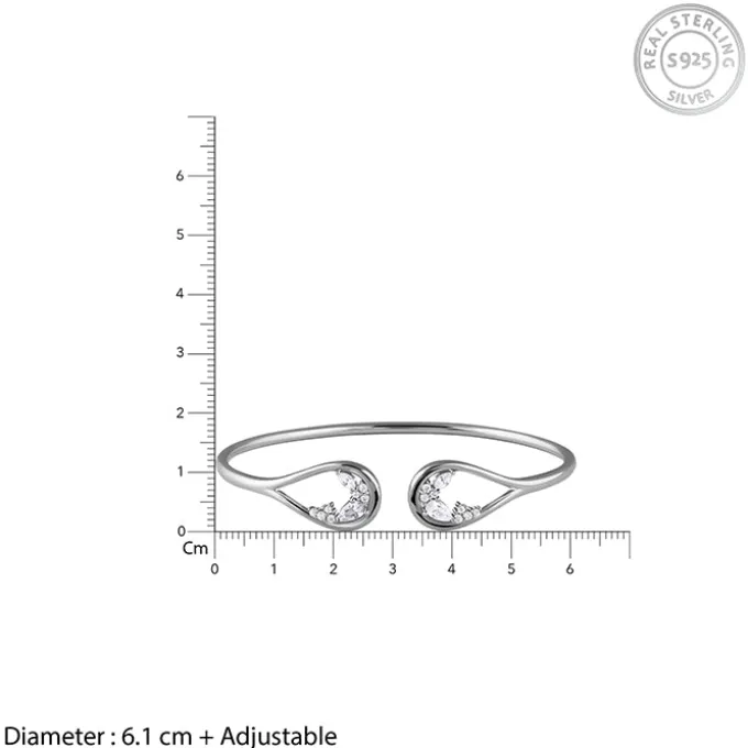 Silver Stayin' Alive Cuff Bracelet