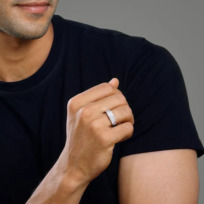 Silver Steezy Ring For Him