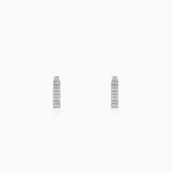 Silver Stellar Bar Earrings