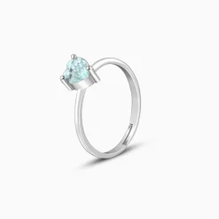 Silver Stereo Hearts Ring