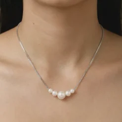 Silver Still Pearl Necklace