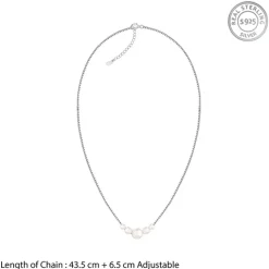 Silver Still Pearl Necklace