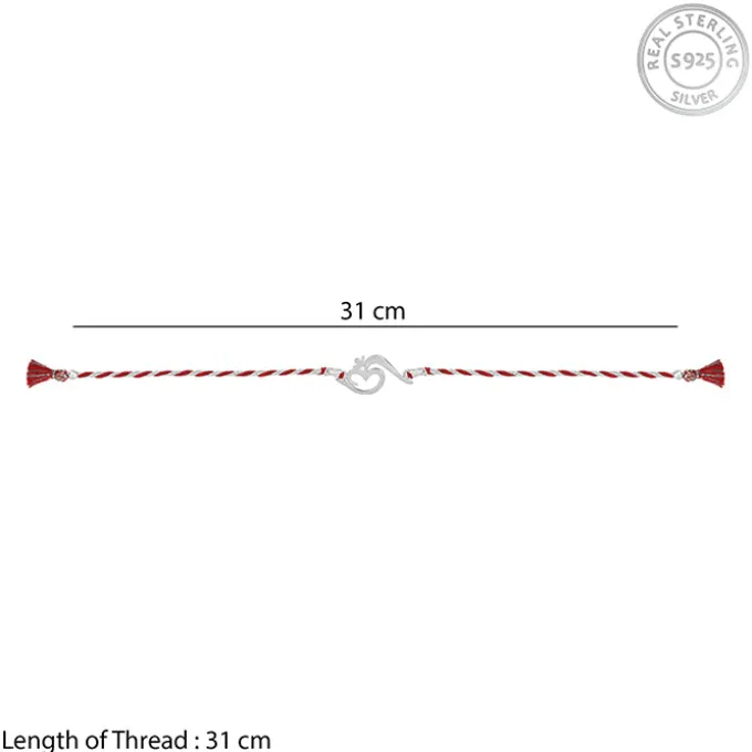Silver Stylish Om Rakhi