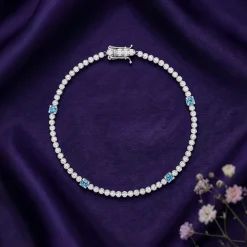 Silver Subtle Shine Tennis Bracelet (Size 19.5 cm)