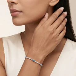 Silver Subtle Shine Tennis Bracelet (Size 19.5 cm)