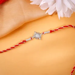 Silver Sunburst Rakhi