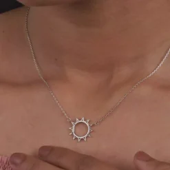 Silver Sunshine Necklace