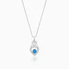 Silver Swan Heart Pendant With Link Chain