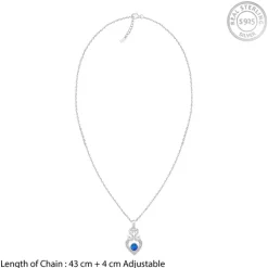 Silver Swan Heart Pendant With Link Chain
