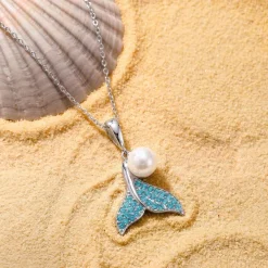 Silver Theia Pendant with Link Chain