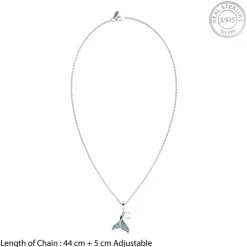 Silver Theia Pendant with Link Chain