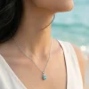 Silver Thoosa Pendant with Link Chain