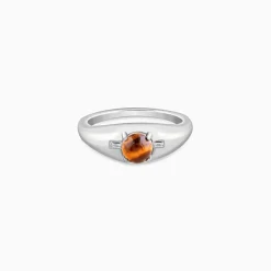 Silver Tiger Eye Ring For Him