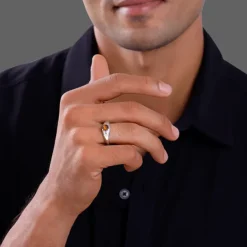 Silver Tiger Eye Ring For Him