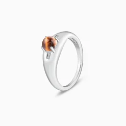 Silver Tiger Eye Ring For Him