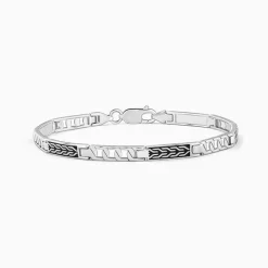 Silver Titan Weave Bracelet For Him