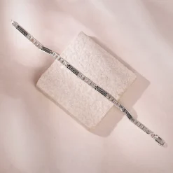 Silver Titan Weave Bracelet For Him