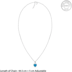 Silver Titanic Heart Of The Ocean Pendant With Link Chain