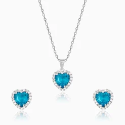 Silver Titanic Heart Of The Ocean Set