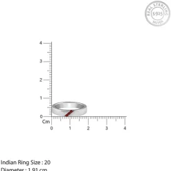 Silver Trend Garnet Ring For Him