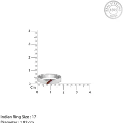 Silver Trend Garnet Ring For Him