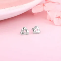 Silver Triangulum Stud Earrings