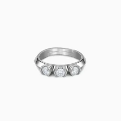 Silver Trinity Adjustable Ring