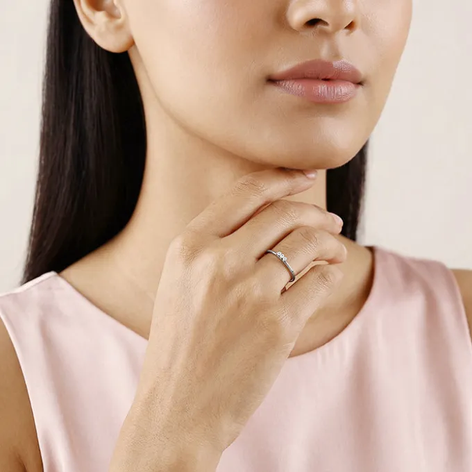 Silver Trinity Shine Ring
